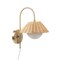Gracie Mills Rattan Weave Wall Sconce Grace-15390 Warm Light Ambiance Decor